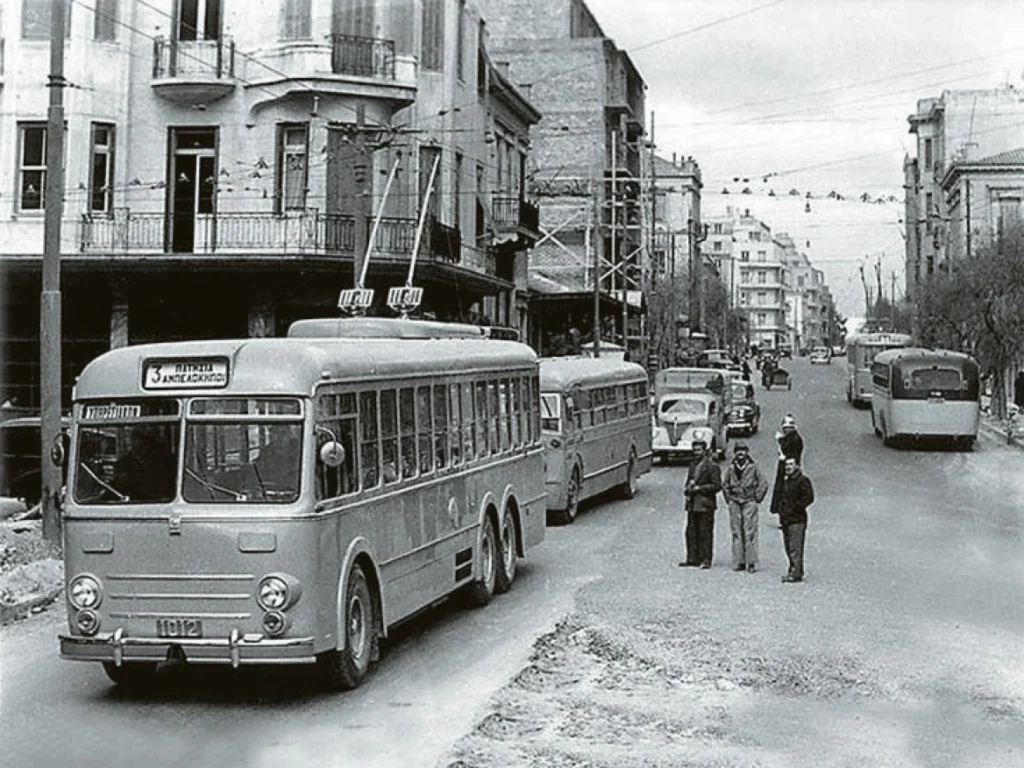  Αθήνα: Τρόλεϊ, Πατησίων και Αγίου Μελετίου το 1953