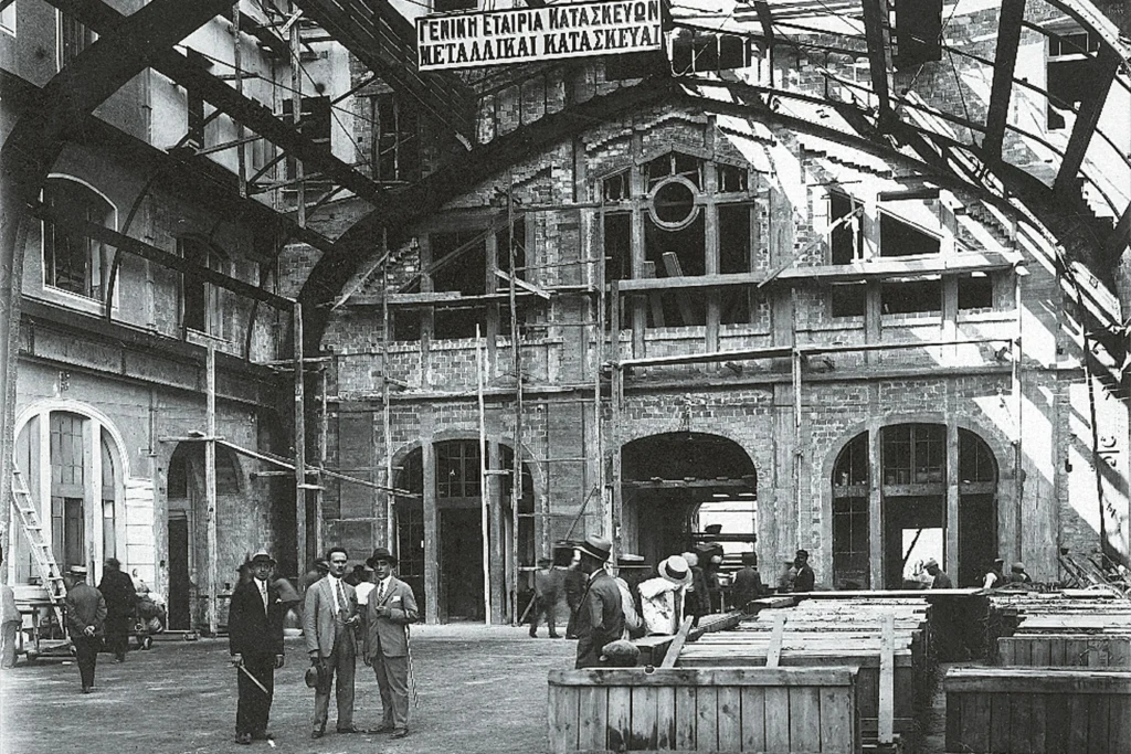 Η κατασκευή του σταθμού Πειραιά, το 1926